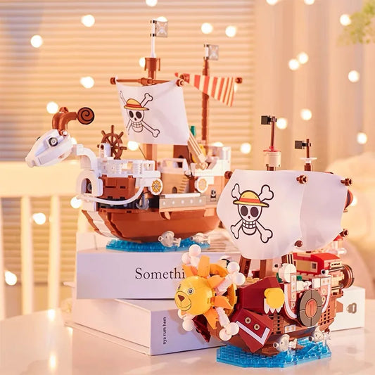 One Piece Building Blocks Ship Anime Model | Christmas Gift