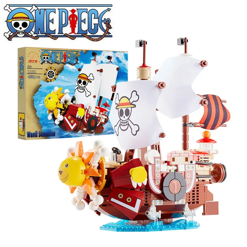 One Piece Building Blocks Ship Anime Model | Christmas Gift