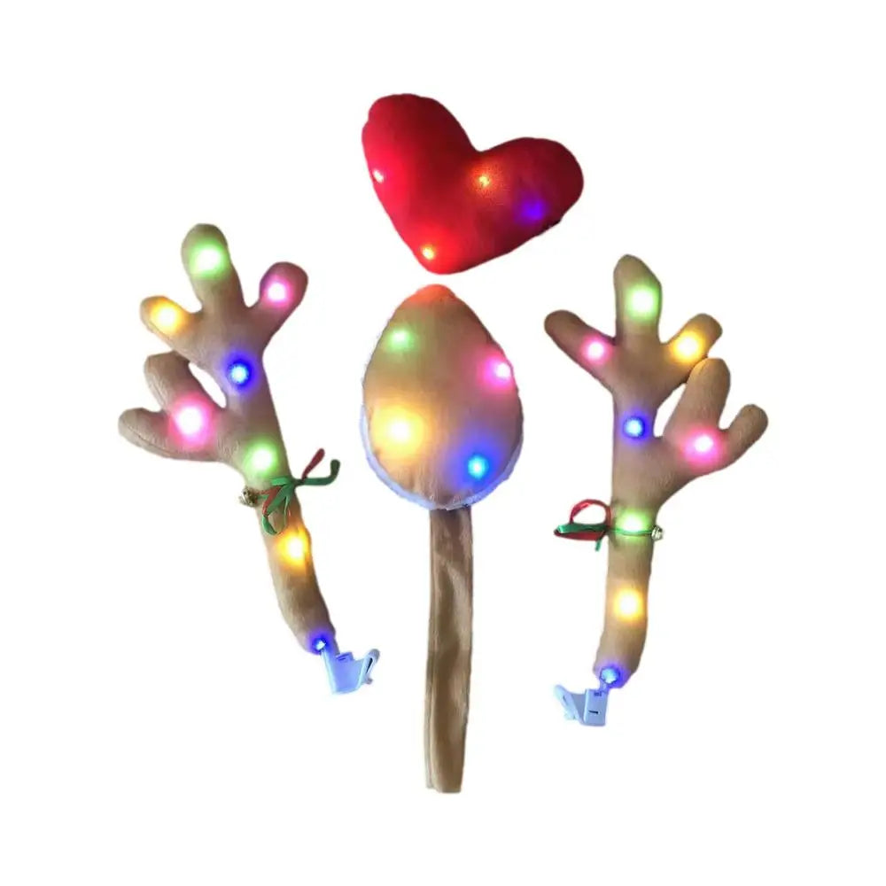 LED Glowing Antlers Christmas for Car Decoration