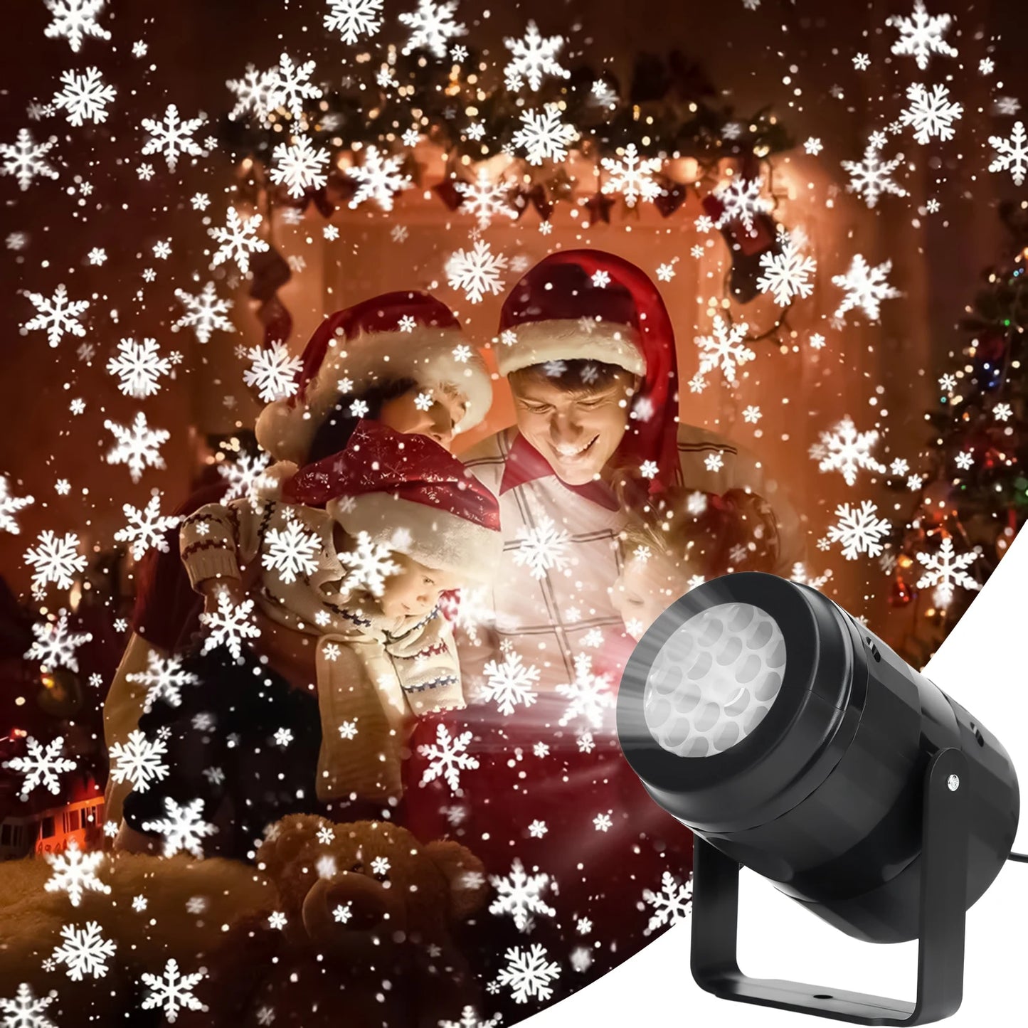 Christmas Snowflake Projector LED USB Rotating Dynamic Fairy Lights