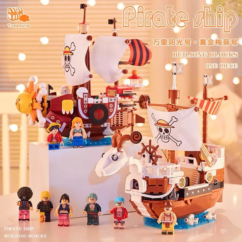 One Piece Building Blocks Ship Anime Model | Christmas Gift