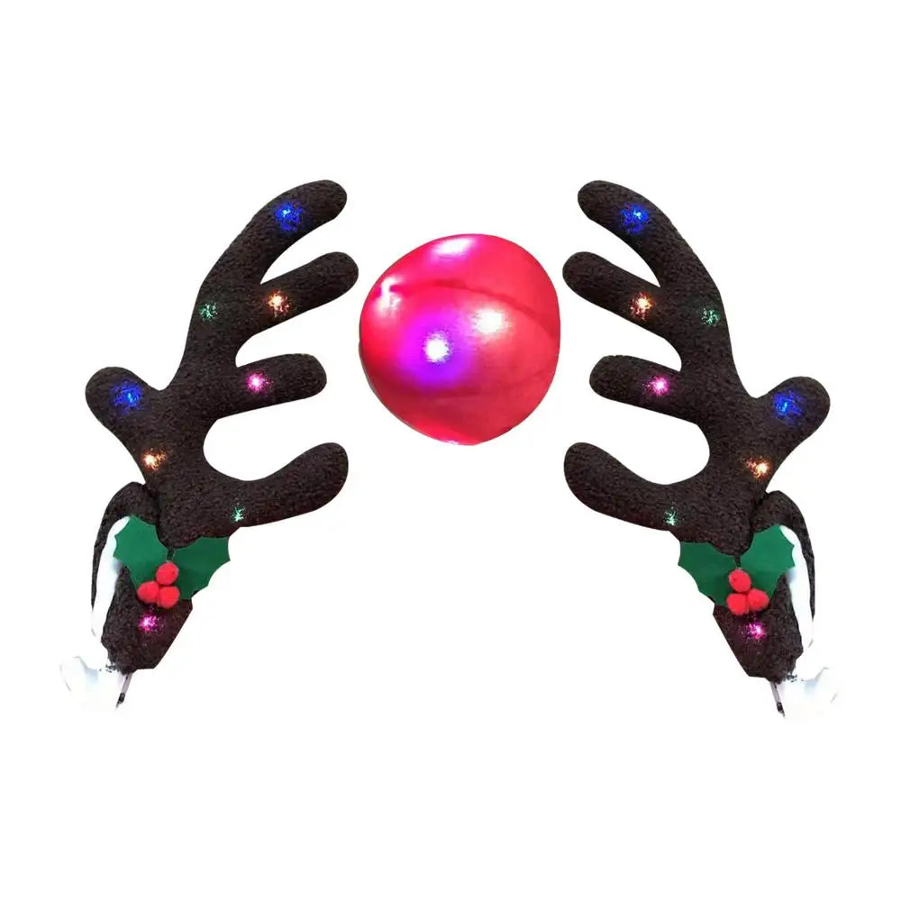 LED Glowing Antlers Christmas for Car Decoration