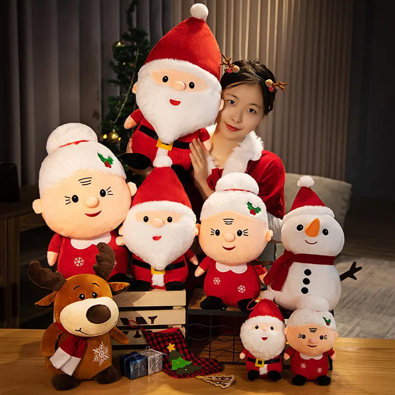 Cute Santa Claus, Snowman,Elk, Granny Plush