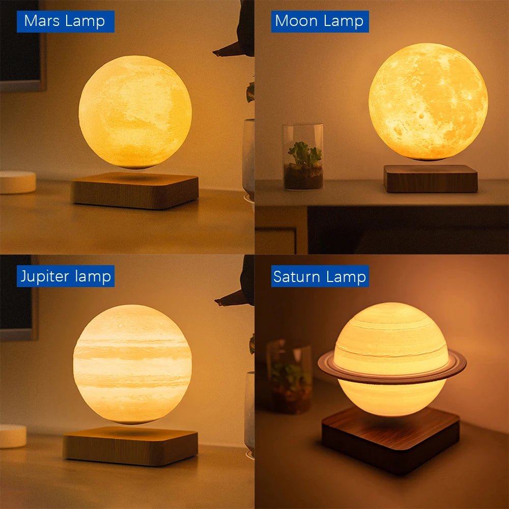 3D Printing LED Light Creative Touch Magnetic Levitation floating Moon Lamps