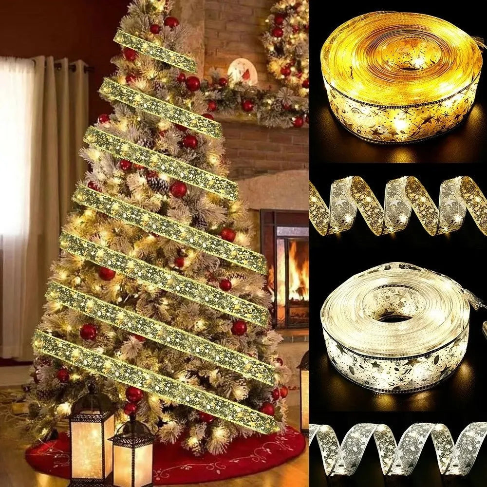 Aswesaw Christmas Tree Decoration 10m LED ribbon