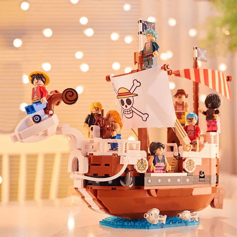 One Piece Building Blocks Ship Anime Model | Christmas Gift